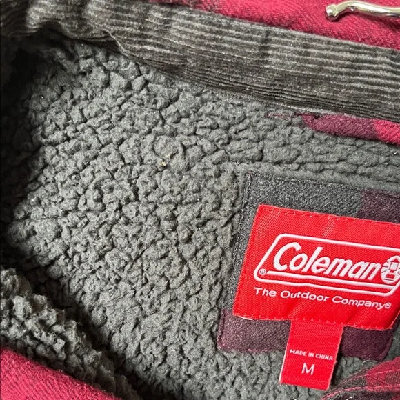 Coleman Red and Black Plaid Fleece Lined Shirt/Jacket - Picture 4 of 5